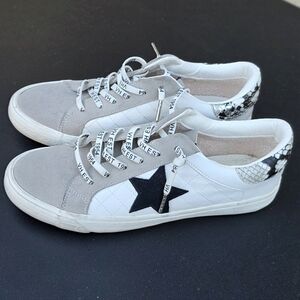 Vintage Havana QUILTED WHITE SNAKE LOW TOP Sneakers WOMEN’S Size 10